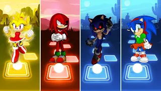 Super Amy Rose 🆚 Knuckles Sonic 🆚 Sonic Exe 🆚 Sonic Girl | Sonic EDM Rush Gameplay