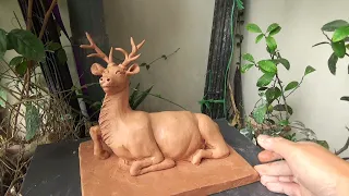 Most Simple Way Making a Deer with Clay | Sculpture Art DIY