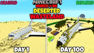 We Survived 100 Days On a Deserted Wasteland In Minecraft Hardcore | Duo 100 Days