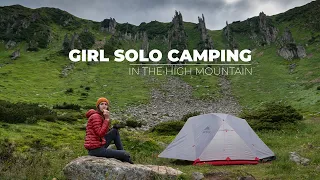 GIRL SOLO CAMPING 🏕 Camping in the Rain • ASMR