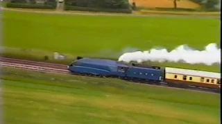 British Rail/News Clip-A4 Steam loco 4468 Mallard returns to service 1986