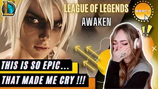 FIRST TIME REACTING to AWAKEN  (ft Valerie Broussard) - | Season 2019 Cinematic - League of Legends