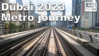 Dubai metro journey all stations 2023 🇦🇪 4K