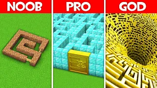 Minecraft Battle:  BUILD CHALLENGE - NOOB vs PRO vs HACKER vs GOD in Minecraft!