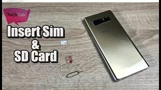Samsung Galaxy Note 8 insert sim and sd card
