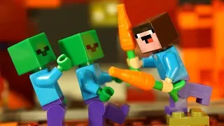 LEGO Noobik vs ALL - Minecraft Stop Motion Animation