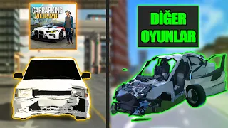 MOBİL ARABA KAZA OYUNLARINI DENEDİM !! * Car Parking Multiplayer İle Karşılaştırdım *