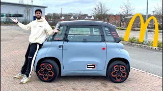 WORLDS SMALLEST CAR DRIVE THRU  - CITROEN AMI