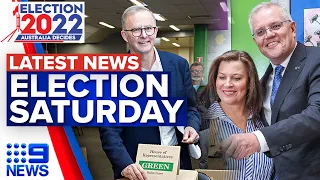 Battle between Morrison, Albanese going down to the wire | 2022 Federal Election | 9 News Australia