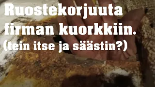 Ruostekorjuuta firman kuorma-autoon. Toivottavasti ei enää koskaan...