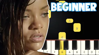 Stay - Rihanna ft Mikky Ekko | Beginner Piano Tutorial | Easy Piano