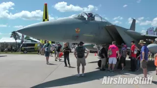 F-15C Eagle Flybys - EAA AirVenture Oshkosh 2016