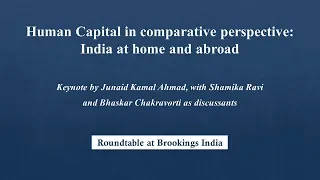 Human Capital in comparative perspective: India at home and abroad