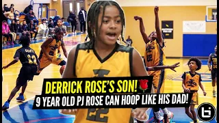 DERRICK ROSE'S SON PJ Rose Can Hoop Like His Dad! 9 Years Old!