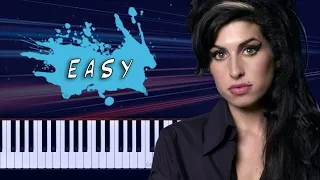 Back To Black - Amy Winehouse  EASY Piano Tutorial