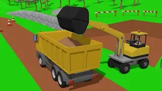 Excavator & Dump Truck, and Small Wheel Loader - Street Vehicles and Construction Machines Bazylland
