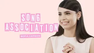 Sofia Carson Sings Ariana Grande, Dua Lipa, and Justin Bieber in a Game of Song Association | ELLE