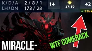 Miracle- Shadow Fiend Most Brutal Comeback From FEED to GOD - Dota 2