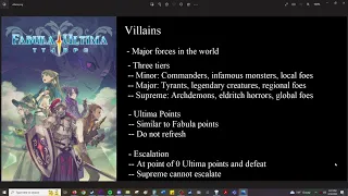 Fabula Ultima - Villains