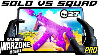 SOLO VS SQUAD MADNESS 120 FOV WARZONE MOBILE - 120 FPS IPAD PRO 4TH GEN HANDCAM GAMEPLAY