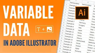 Variable data, text and images in Adobe Illustrator CC