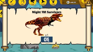 NIGHT 1M SURVIVORS UNLOCK LIMITED BOSS T-REX | @STICKWARLEGACYGAME