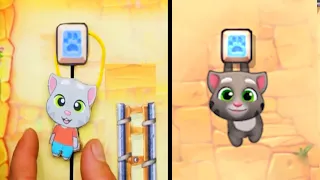 My Talking Tom. Mini games Go Up in real life. Cardboard game. DIY