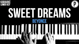 Beyonce - Sweet Dreams Karaoke LOWER KEY Acoustic Piano Instrumental