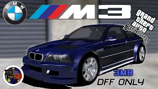 BMW M3 E46 GTR '01 - DFF Only | Solo DFF for GTA SA Android | Mobile / PC