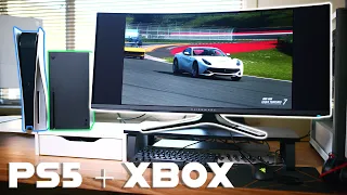 PS5 and XBOX Series X on the BEST GAMING MONIOR! ALIENWARE 34 CURVED QD-OLED GAMING MONITOR AW3423DW