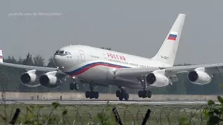 Ilyushin Il-96-300 of Rossiya 'Special Flight Squadron' is landing at Saint Petersburg airport.