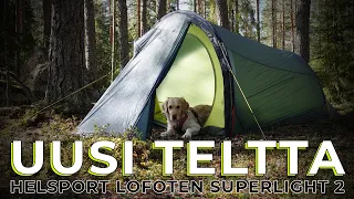 Helsport Lofoten Superlight 2 | TELTAN ensipystytys ja testailua koiran kanssa