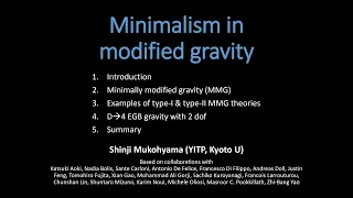 Minimalism in modified gravity