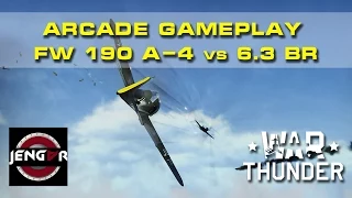 War Thunder Arcade: Fw 190 A-4 [Flying vs 6.3 Br]