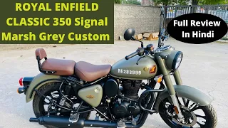 2022 Royal Enfield Classic 350 Signal Marsh Grey Custom with Alloys Full Review