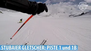 Piste 1 "Eisjochferner" und Piste 1b "Eisjochzunge" am Stubaier Gletscher