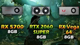 RX 5700 vs RTX 2060 SUPER vs RX Vega 64 | 1080p 1440p Gameplay Benchmark Test