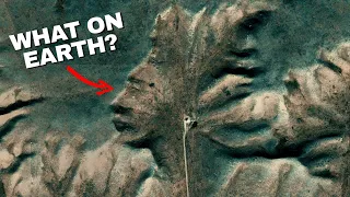 Giant Human Face Emerges From the Landscape Found with Google Earth【4K】