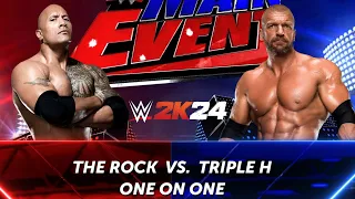 WWE 2K24 - Rock vs Triple H wwe 2k24 match