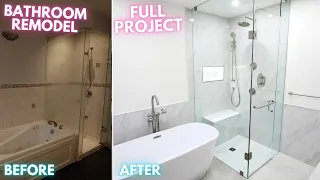 Master Bathroom Renovation - How To - Timelapse