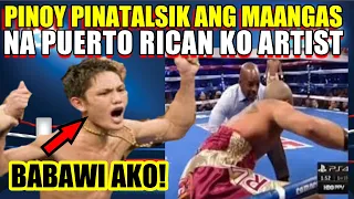 MALUPET na RESBAK ng PINOY sa MAANGAS na PUERTO RICAN | GANDA ng LABAN