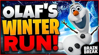 Olaf's Winter Run! - A Winter Brain Break Activity | Christmas Games For Kids | GoNoodle Games