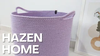 Large Organizer Basket Making - Machine Sewing with Cord Thread | DIY | Make Yourself | Craft