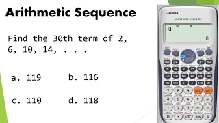 Caltech in solving nth term of Arithmetic Sequence using Casio fx - 570ES PLUS Calculator