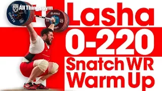 Lasha Talakhadze 0-220kg Snatch World Record Warm Up 2017 World Championships