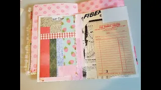 Let's Make a strawberry journal series! - Day 4 flip out envelope pocket & page collage.