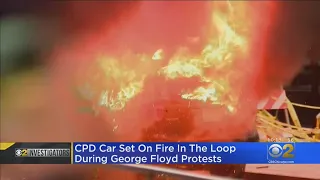 Police Cars Set On Fire During Protests In The Loop