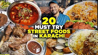 20 Karachi Street Foods You Must Try | Ultimate Nihari, Biryani, Paya, Bun Kabab, Chanay and more