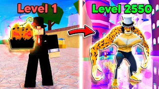 Noob To Max Level As Rob Lucci with Leopard in Blox Fruits