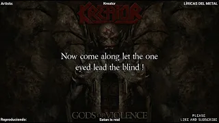 KREATOR - SATAN IS REAL (LYRICS ON SCREEN)